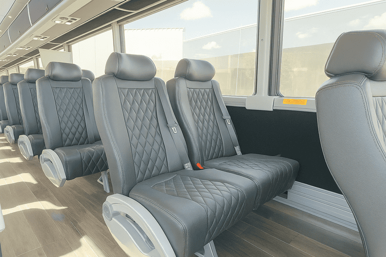 interior of Charter Bus Rental Salt Lake City charter bus